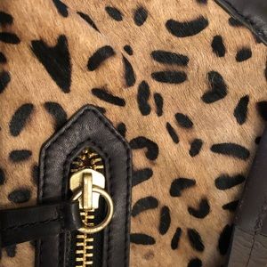 Leopard hair handbag